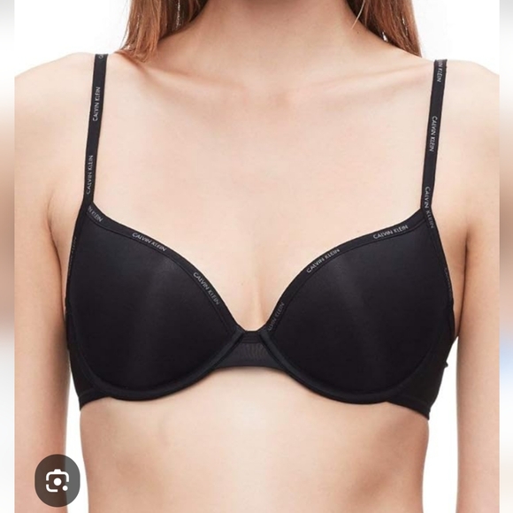 Nautica Pushup Bra Black 40D Logo Trim - Picture 1 of 7